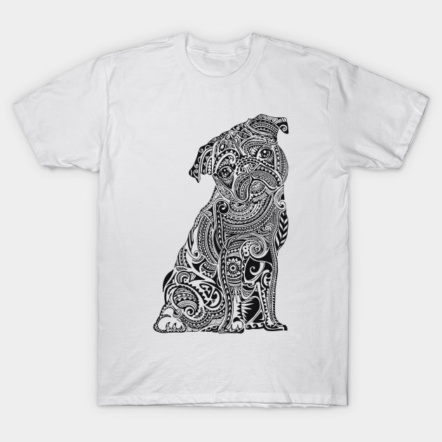 Polynesian Pug T-Shirt by huebucket